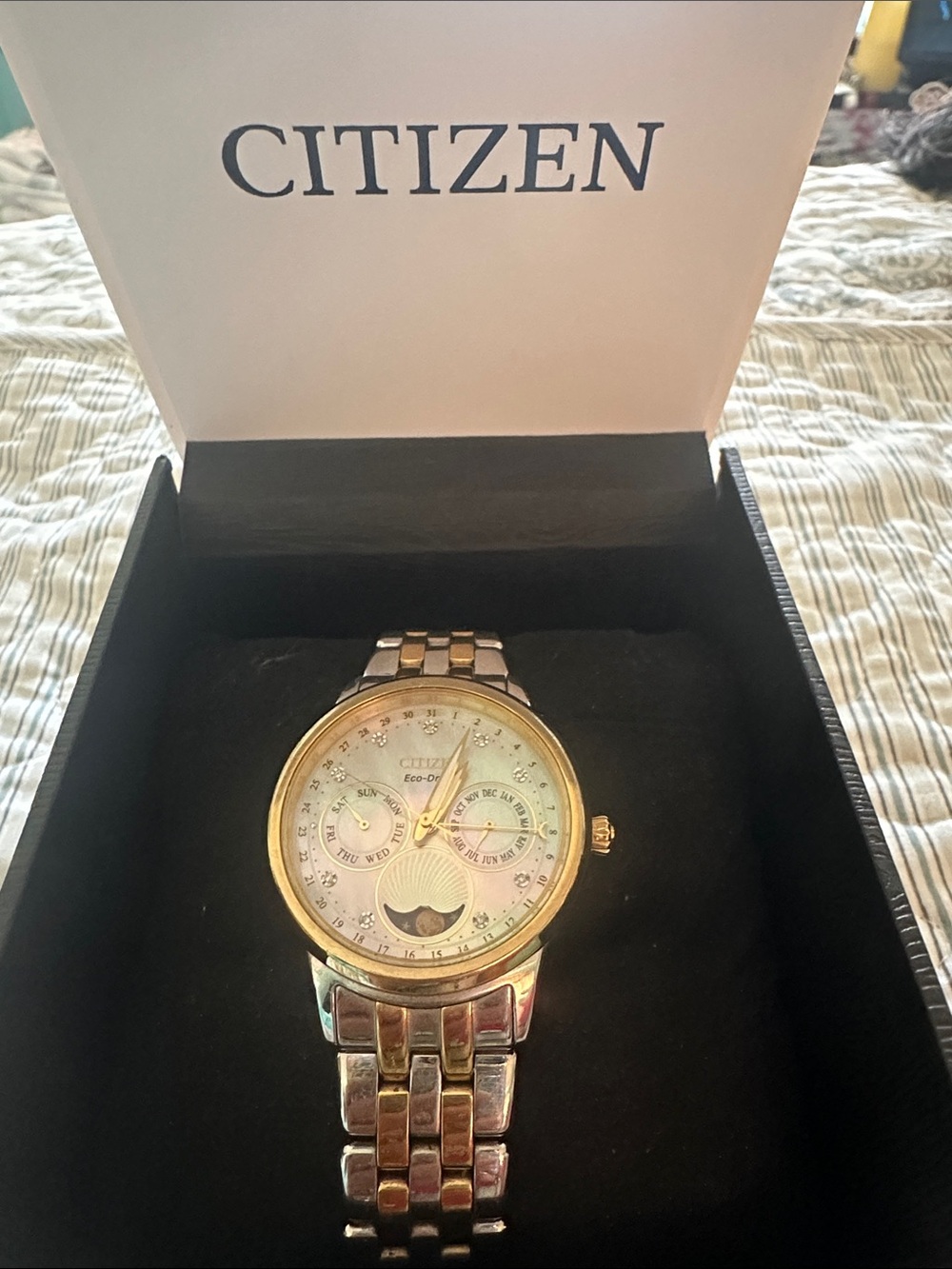 Citizen Two-Tone Bracelet Watch with Mother-of-Pearl Dial